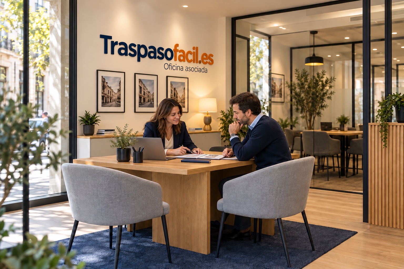 Recreación de asesores trabajando en una oficina asociada